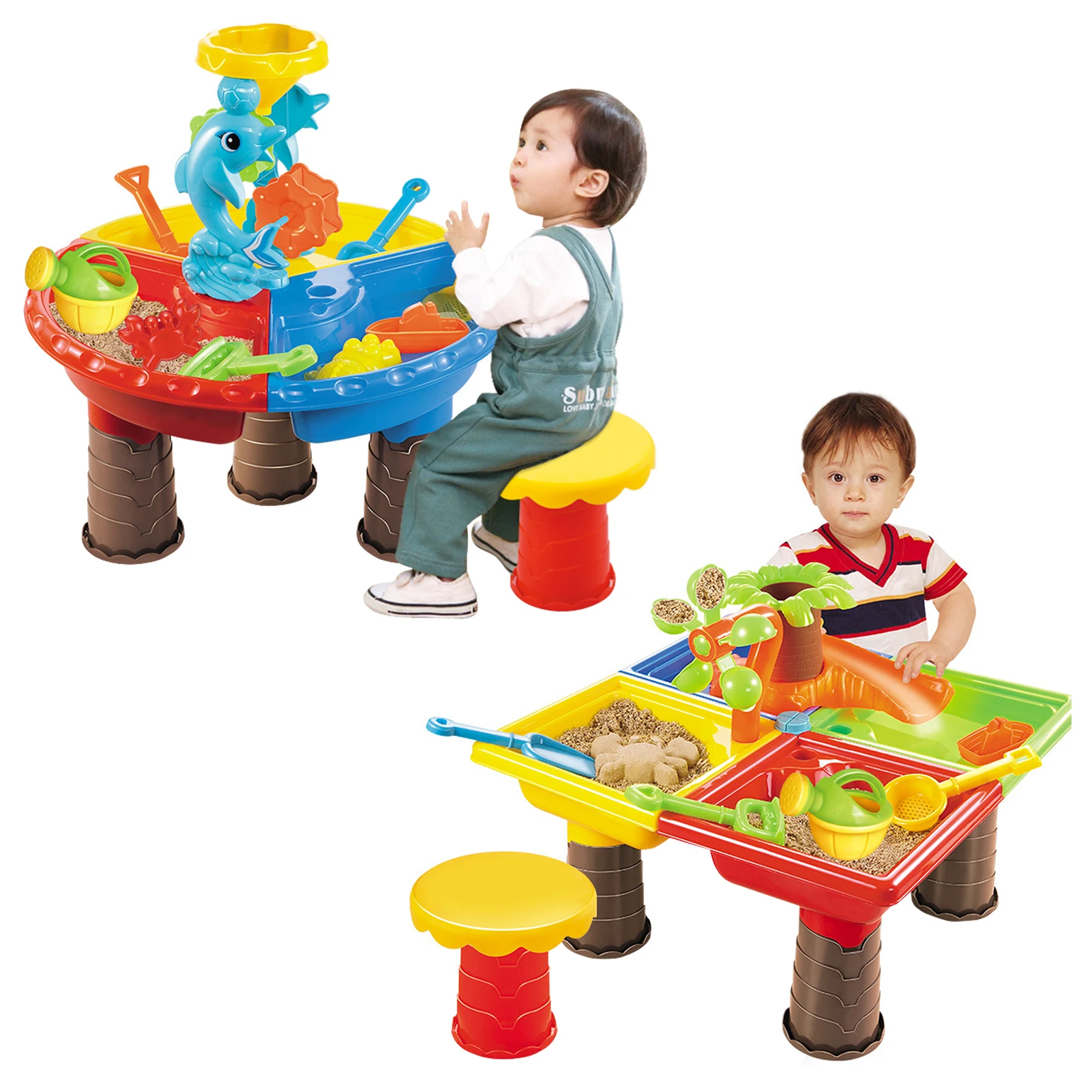 Creative Baby Beach Toy Summer Sand Water Table Box Baby Kids Children Outdoor - £40.50 GBP+