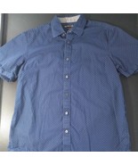 Michael Kors Mens Classic Fit Short Sleeve Button Down Shirt  Medium Blu... - £15.63 GBP