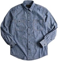 Filson Chambray CPO Medium Long Sleeve Button Shirt Blue Chambray  EUC! - £58.00 GBP