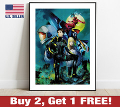 Mobile Suit Gundam Pilots Poster 18&quot; x 24&quot; Print Retro Anime Wall Art Decor - £10.60 GBP