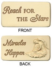 2&quot; Inspirational Message Pocket Tile Reach For the Stars Positile - $8.42