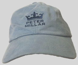Peter Millar Logo Light Blue Golf Strapback New Hat Baseball Cap One Siz... - $9.89