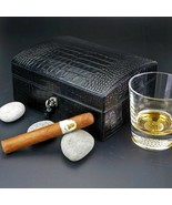 Brizard and Co. &quot;La Casita de Puros&quot; Humidor - Croco Pattern Black 12 / ... - $12,091.04 MXN