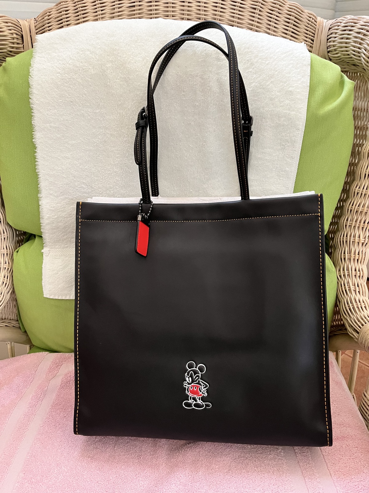 NWT/COACH X DISNEY/MICKEY MOUSE/SLIM TOTE/BLACK/37981 - $1,000.00