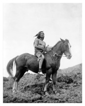 Nez Perce Native American Warrior On Horseback By Edward S. Curtis 8X10 Photo - £6.76 GBP