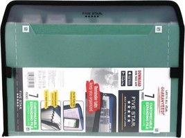 Five Star 72707 7 Pocket Expanding File Organizer - Green (Open Box) - $182.00 MXN