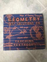 Geometry Test Solutions CD Only Teaching Textbooks Used  - £10.99 GBP