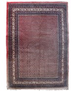 Handmade vintage Indian Seraband rug 6.3&#39; x 8.9&#39; (194cm x 274cm) 1970s -... - $1,075.08 CAD