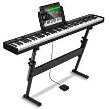 VEVOR 88 Key Folding Keyboard Piano Portable Foldable Bluetooth MIDI wit... - $154.99
