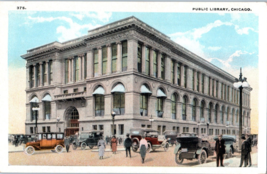 Public Library on Michigan Boulevard Chicago Illinois Postcard - £5.17 GBP