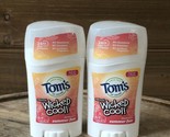 2 Toms of Maine Wicked Cool Kids Deodorant Summer Fun 1.6 oz Each - £22.04 GBP