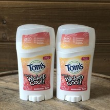 2 Toms of Maine Wicked Cool Kids Deodorant Summer Fun 1.6 oz Each - £22.05 GBP