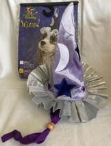 NEW DOG COSTUME  WIZARD HAT Large Pet Frenzy Purple White Silver 7” - $11.99