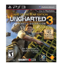 2011 Uncharted 3: Drake's Deception- Game of the Year Edition – PS3 Game - $18.28