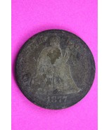 1877 CC Seated Liberty Dime Exact Silver Coin Shown In Pics Low Grade Fi... - $32.61 CAD