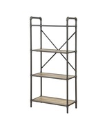 Antique Oak &amp; Sandy Grey 4-Tier Bookcase | Durable, Stylish Storage - $4,054.08 MXN