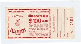 Del Webb's Primadonna Casino Coupon Booklet &amp; Drawing Coupon Reno Nevada... - $27.72