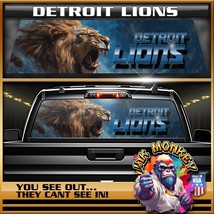 Detroit Lions Roaring Pride Truck Back Window Glass Graphics Wrap - £43.37 GBP+