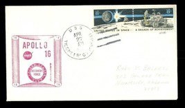 Vintage FDC Postal History NASA Space APOLLO 16 Recovery Force USS Ticonderoga - £10.16 GBP