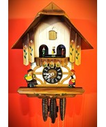 Vintage Classic SCHMECKENBECHER Musical 1 Day Cuckoo Clock #173 (GOLDEN ... - £194.91 GBP