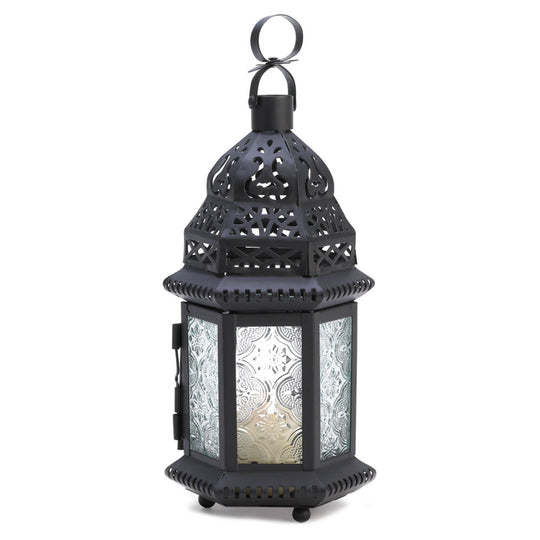CLEAR GLASS MOROCCAN LANTERN - $29.93
