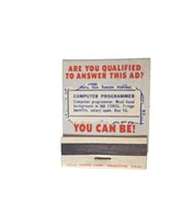 Vintage UCC Matchbook Ad Learn COBOL Computer Programming Ad Tech Ephemera - $17.33