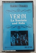 Guisseppe Verdi La Traviata and Aida Cassette 1982 Golden Classics  - £22.33 GBP