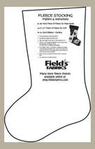 Fleece Stocking Christmas Stockings Pattern for Fleece Sewing Pattern - $3.97