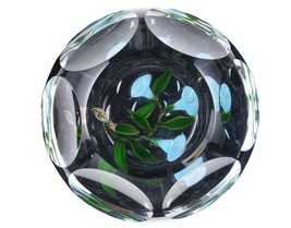 Adelmo (Delmo) Tarsitano (1921-1990) Lampwork Faceted Spider and flowers paperwe - £747.61 GBP