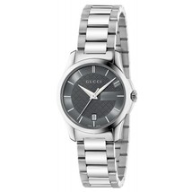Gucci Women&#39;s YA126522 G-Timeless Grey Watch - £401.85 GBP