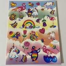 Vintage Lisa Frank Markie Penguins Flamingos Easter Sticker Sheet S235 - $24.99