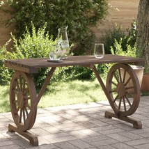 Garden Table Burnt wood Solid fir wood Medium Durable - $10,783.49 MXN