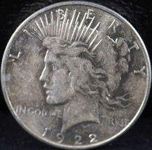 1922 P Peace Silver Dollar About Uncirculated (AU) - SKU 204US - £31.44 GBP