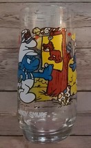 Vintage ~ Peyo ~ One (1) Handy &quot;SMURF&quot; ~ 1983 ~ Clear Beverage Drinking Glass - £17.64 GBP