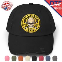 Vintage Evil Hat Retro Car Motorcycle Oil Classic Distressed Cap DTF Pri... - $24.99