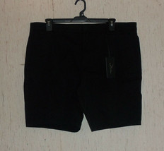 Nwt Mens Marc Anthony &quot;Luxury&quot; Stretch Slim Fit Black Shorts Size 42 - £25.84 GBP