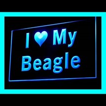 210101B I Love My Beagle Loyalty Excellent Massive Grooming Puppy LED Light Sign - £17.27 GBP