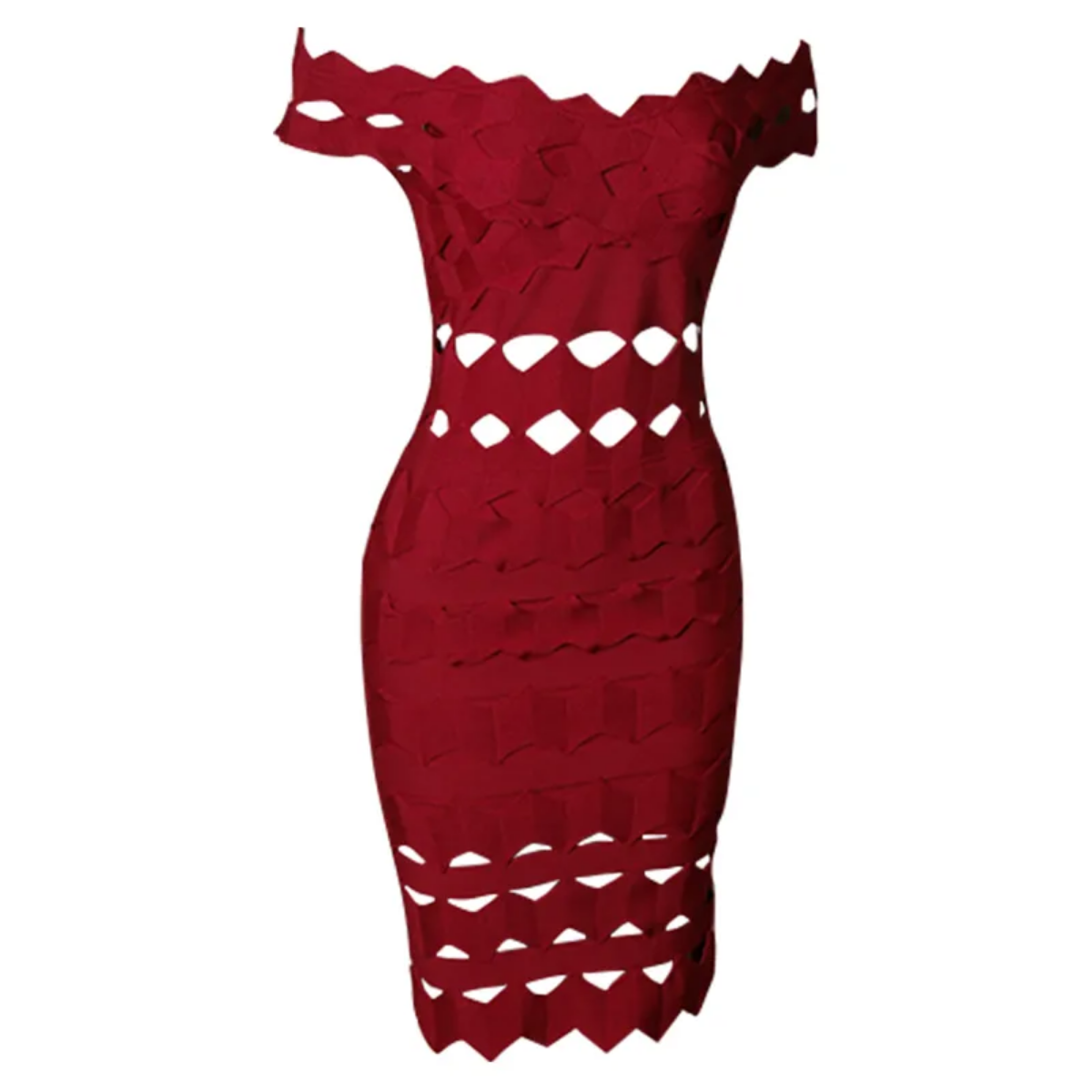 Summer Sexy Off Shoulder Burgundy Black Beige Blue Mini Bodycon Bandage Dress Item image 2