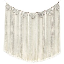 Large Macrame Wall Hanging Boho Tapestry Woven Bohemian Above Bed Wall Decor Wed - £32.25 GBP