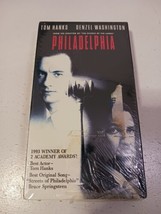 Philadelphia VHS Tape Tom Hanks Denzel Washington Brand New Factory Sealed - £7.87 GBP