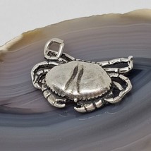 925 Sterling Silver - 3D Crab Charm Pendant - £15.06 GBP
