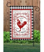Red Rooster Summer Garden Flag - UV &amp; Fade Resistant Polyester - $15.84