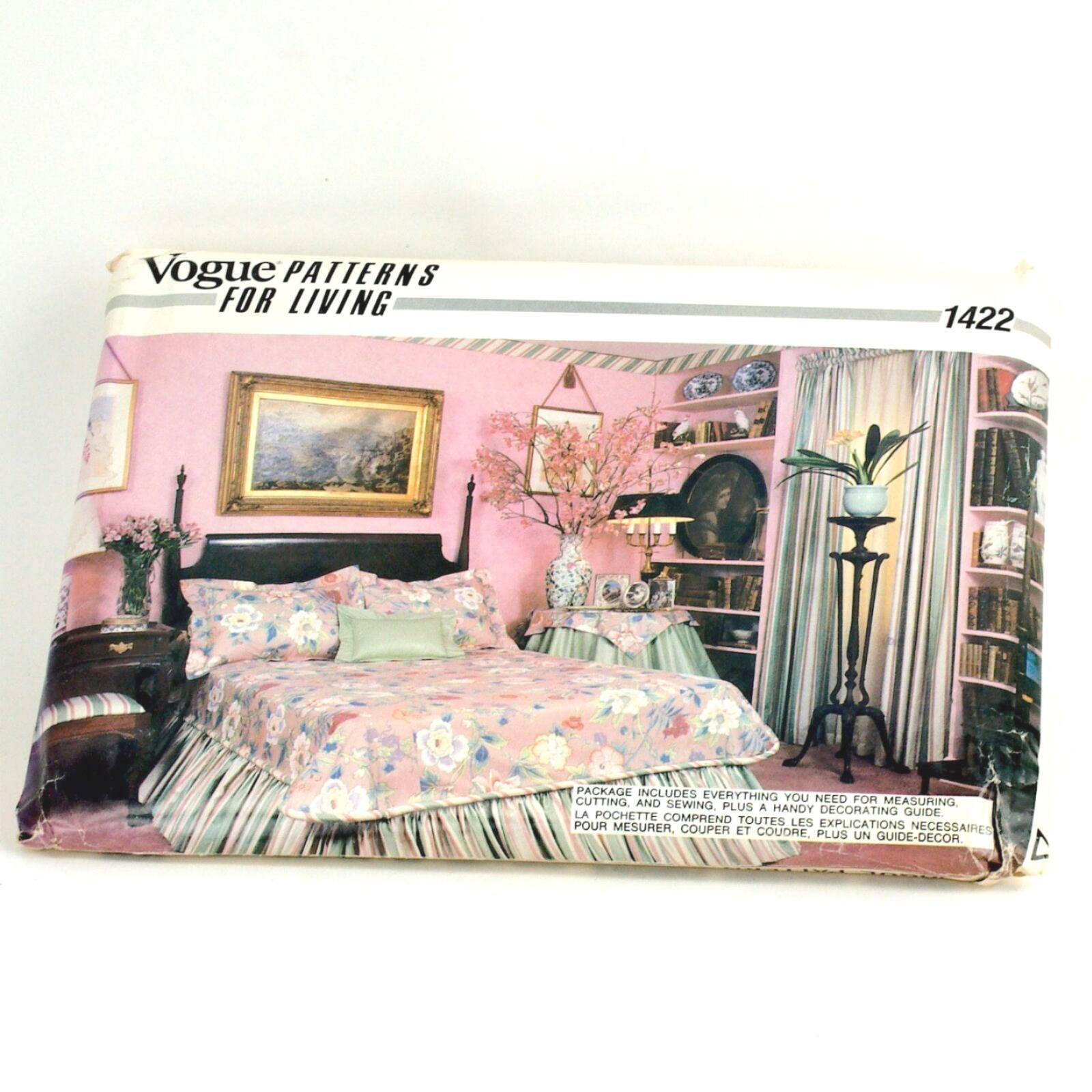 Primary image for Vogue Patterns for Living 1422 Sewing Pattern Uncut Bedroom Decorating Comforter