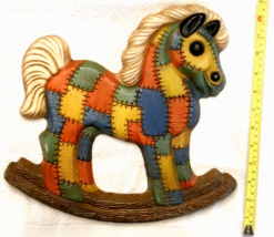 VTG Homco Quilted Horse Wall Decor Childrens Nursery Foam Craft Patchwor... - $14.80