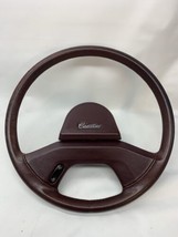1988 88 Cadillac Allante Steering Wheel Horn Pad Red Burgundy Leather OEM - $88.11