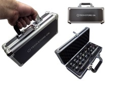 Portable USB Thumb Flash HDD Organizer Case - Aluminum Carry Handle - 24... - £27.40 GBP