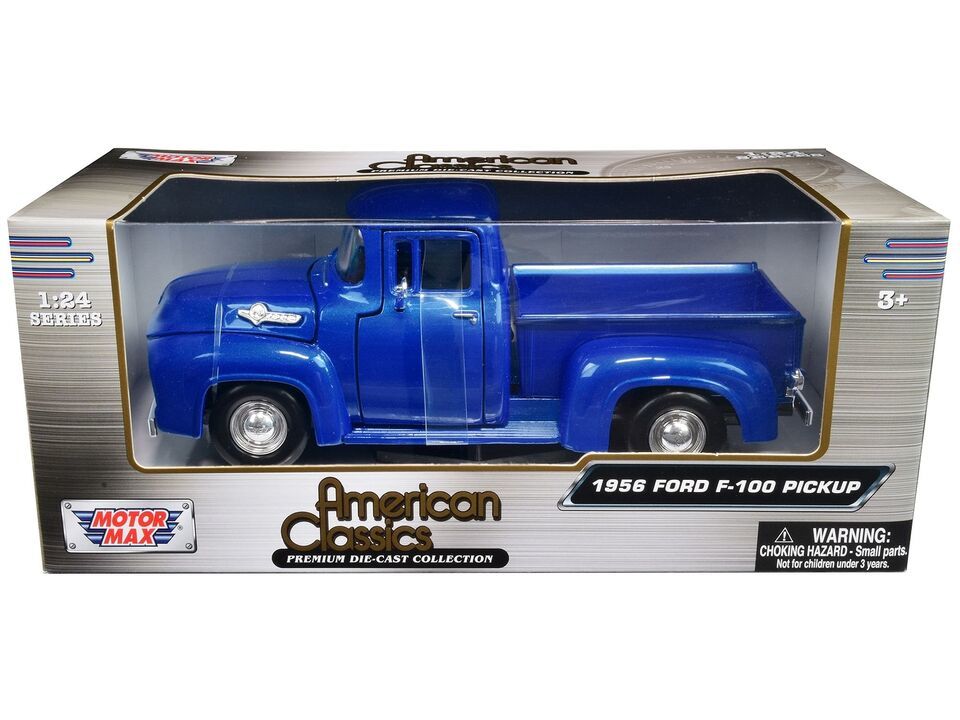 Primary image for 1956 Ford F-100 Pickup Truck Blue Metallic "American Classics" Series 1/24 Diec