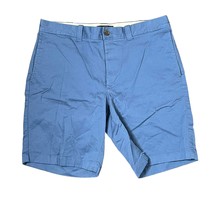 J.Crew Mercantile Flex Shorts Chino Blue Twill Casual Hi-Rise Flat Front Men 32 - £15.45 GBP