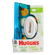 Huggies Natural Care Clutch N Clean Refillable Travel Clutch w/ 32-Count... - £19.53 GBP