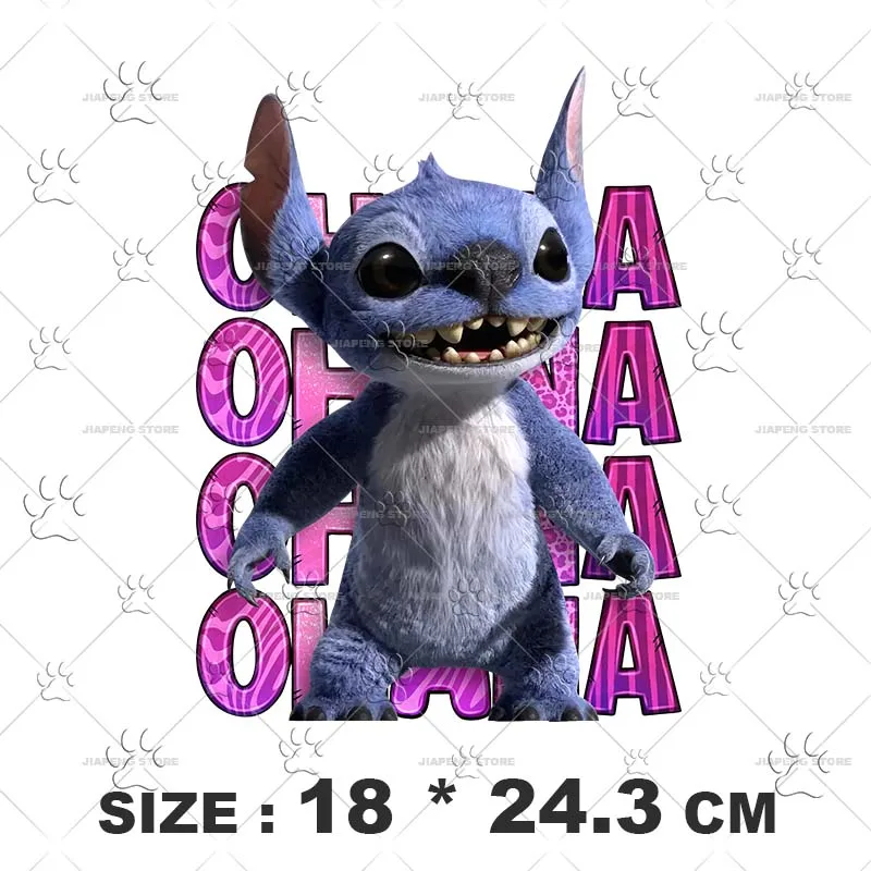 2025 Lilo Stitch Movie Iron on Patches for Clothes T-shirt Transfer -SDZ111 - $3.72 CAD